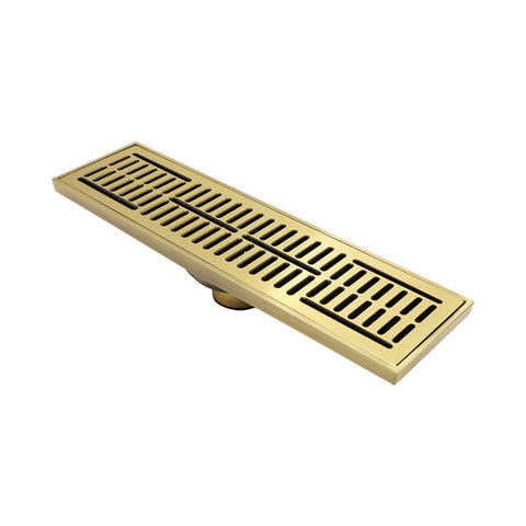 715052 71505201 Bathroom Shower Rectangular Draining Antique Long Brass floor drain